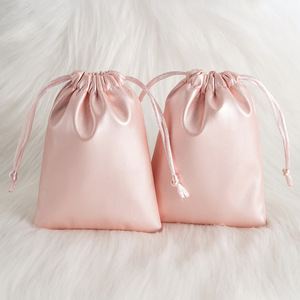 Pu Leather Jewelry Storage Bags <b>Drawstring</b> <b>Pouches</b> Light Pink For Earbuds And Jewelry 8x10cm 15x20cm 10x15cm 13x18cm 9x12cm - Product Image 4