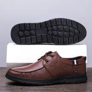 Adit नई गर्म बिक्री आदमी चमड़े आरामदायक जूते अंग्रेजी हवा व्यापार पोशाक जूते वयस्क उच्च गुणवत्ता आकस्मिक वयस्क जूते