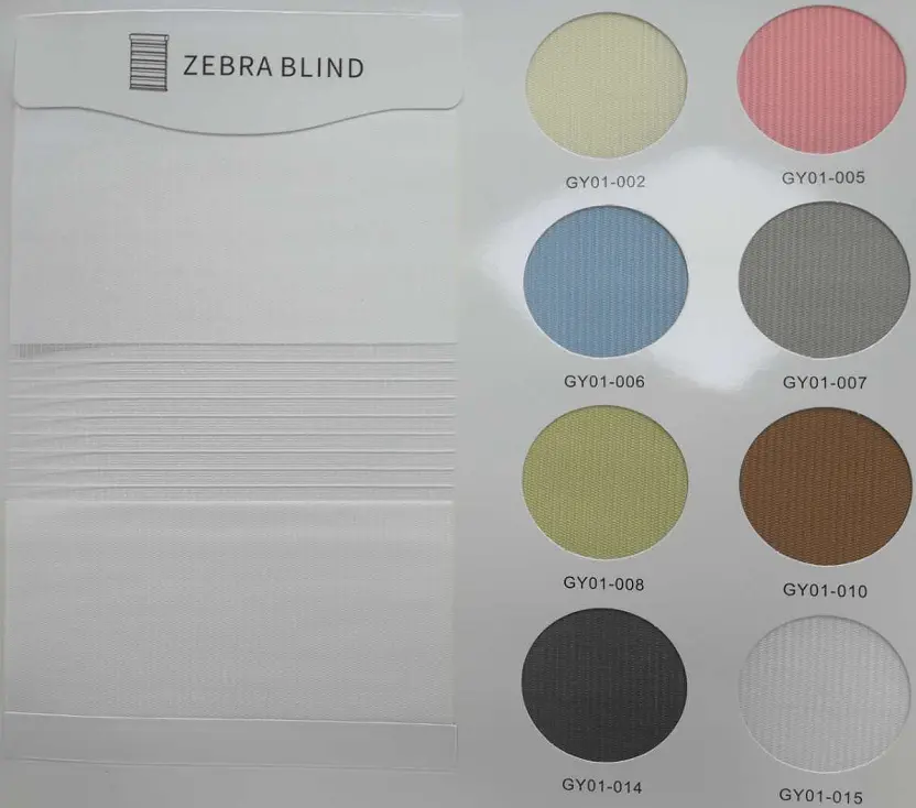 elegant doble layer zebra fibre blind shade