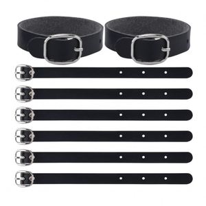 PU Leather Luggage Tag <b>Straps</b> Adjustable <b>Strap</b> Tag Holders for <b>Suitcases</b> Luggage Tag Loops with Alloy Buckle - Product Image 1