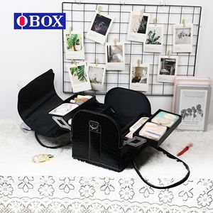 Bolsa de Cosméticos OBOX con Patrón de Cocodrilo, Negra, Resistente al Agua, Estuche de Cuero para Almacenamiento en el Hogar, Primavera 2022 - Product Image 4