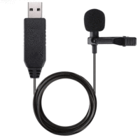 Portable Mini USB Lapel Lavalier Clip-On Condensateur Microphone Filaire PC Ordinateur Portable Mic Avec 2M Longueur EPT Câble