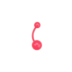 Anneau de nombril en acier inoxydable, couleur bonbon, électroplaqué, motif géométrique, finition peinte, double filetage, bijou corporel - Product Image 3