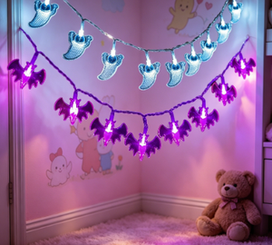 DAMAI LED Christmas Glow Necklace Bats Pumpkins Ghosts-3-Piece Waterproof Portable <b>String</b> <b>Light</b> Set Holiday Decoration Hot - Product Image 4