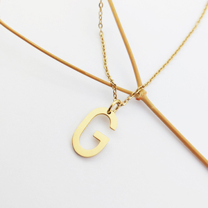 Scritta <span class=keywords><strong>G</strong></span> <span class=keywords><strong>collana</strong></span> Charm collare De Acero inossidabile oro <span class=keywords><strong>lettera</strong></span> Charm in acciaio inox gioielli iniziali <span class=keywords><strong>lettera</strong></span> <span class=keywords><strong>collana</strong></span> - Product Image 2