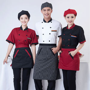 Uniforme <span class=keywords><strong>da</strong></span> <span class=keywords><strong>Chef</strong></span> <span class=keywords><strong>nera</strong></span> a manica corta a buon mercato, giacca <span class=keywords><strong>da</strong></span> <span class=keywords><strong>Chef</strong></span> del ristorante, uniforme <span class=keywords><strong>da</strong></span> <span class=keywords><strong>Chef</strong></span> - Product Image 1