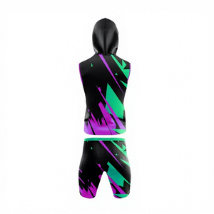 Customized Youth Men 7v7 Football Uniforms Hooded Sublimation 100% Polyester Breathable Quick Dry Team Logo Name Sets - Product Image 2