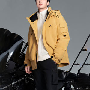 Jaket Bulu Angsa Musim Dingin Unisex Trendi Baru, Tahan Angin, untuk Mendaki Gunung, Jaket Bulu Angsa Anti Air dengan Lapisan Luar Keras untuk Panjat Tebing - Product Image 2