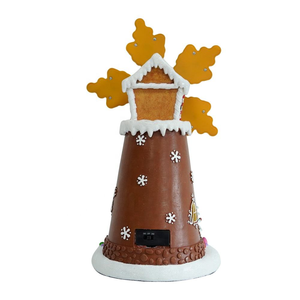 Christmas LED Windmill Ornaments Gingerbread House Ornament With Turning Function and Music for Christmas Decoration Christmas - Product Image 2