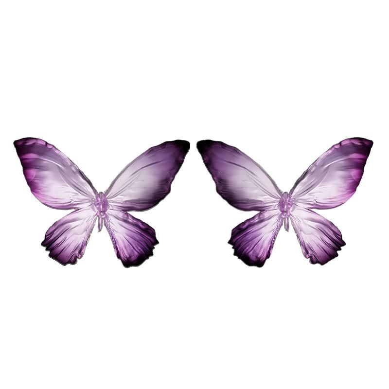 One pair of Purple Star Butterfly (Purple Black)