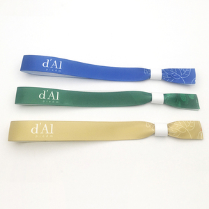 Customized <strong>all</strong> <strong>inclusive</strong> slide lock festival ribbon <strong>wristbands</strong> fabric <strong>wristband</strong> with lock for events Renyi - Product Image 1