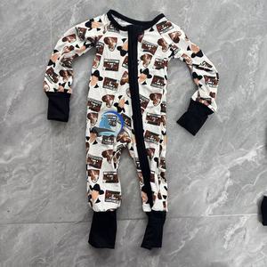 Op maat gemaakte baby bamboe romper mystery box bamboe slaappakken diverse prints bamboe baby pyjama's baby meisje op maat rits - Product Image 3