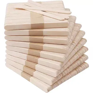 BOREL Biodegradable Smooth natural Birch Wood Stick Ice Cream Sticks