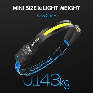 Smiling Shark Headlamp Rechargeable <b>LED</b> <b>Motion</b> <b>Sensor</b> Outdoor <b>Lighting</b> - Product Image 4