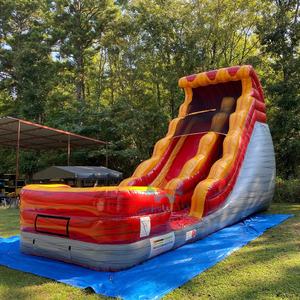 Tobogán acuático inflable comercial de una sola vía <span class=keywords><strong>con</strong></span> <span class=keywords><strong>piscina</strong></span> para diversión acuática - Product Image 6