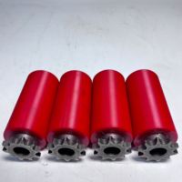 Nouveaux rouleaux de guidage en acier inoxydable galvanisé avec roues dentées en caoutchouc/acier pour lignes de production, personnalisables