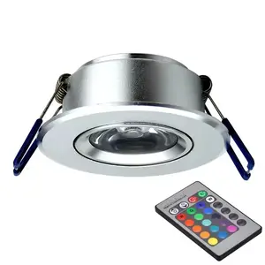 Customized LED Ceiling Light for Cabinet Showcase Home Lighting 3W RGB with Remote Control Embbed LED Spot Light