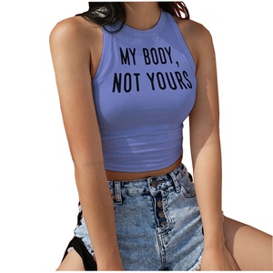Di alta Qualità Su Misura Casuale di Yoga Palestra Sport Parti Superiori di Carro Armato Della Stampa Della Lettera Senza Maniche di <span class=keywords><strong>Fitness</strong></span> Carro Armato delle Donne Tops - Product Image 5