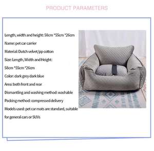 Porte-animal de compagnie, lit, niche souple, rehausseur, siège de <span class=keywords><strong>voiture</strong></span> pour chien, fournitures - Product Image 3