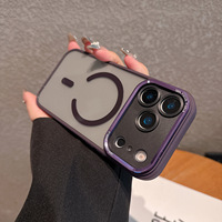 Étui de téléphone antichoc et résistant aux chutes en PC+TPU avec support magnétique de luxe pour iPhone 11/12/13/14/15/16/17 Pro Max