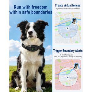 Collier de dressage pour chien TTPet 2-en-1 avec GPS sans fil et télécommande, portée de 22 à 999 yards, système d'entraînement électrique pour chien, étanche, noir - Product Image 2