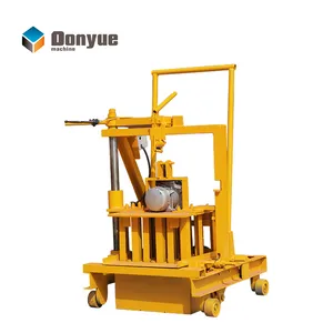 Small scale industries QT40-3C widely used electric compressed earth block making machine with big profit in Angola