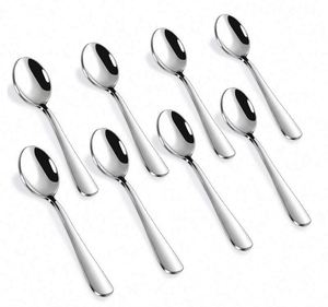 Cuchara de Té de Acero Inoxidable al por Mayor con Logotipo Personalizado, Cuchara Pequeña para Café, Postre, Niños - Product Image 1