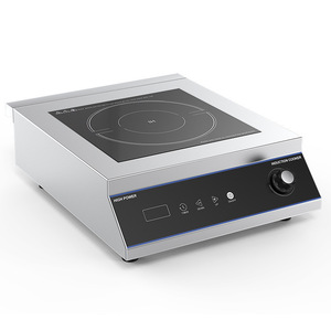 Placa de Cocina Comercial Profesional Delgada de Acero Inoxidable de 3500W con un Solo Quemador y Control Mecánico para Freír - Product Image 2