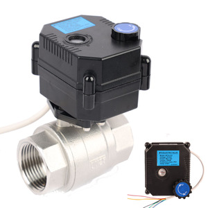 Válvula de Bola Motorizada de Acero Inoxidable DN25 de 2 Vías, Mini Actuador Eléctrico con Función Manual, Indicador de Posición, Base OEM para Medios - Product Image 4