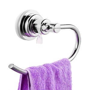 Soporte de gancho para toallas de baño montado en la pared <span class=keywords><strong>sin</strong></span> perforación, toallero de <span class=keywords><strong>cocina</strong></span> cromado ABS de succión al vacío para baño 2025 - Product Image 1