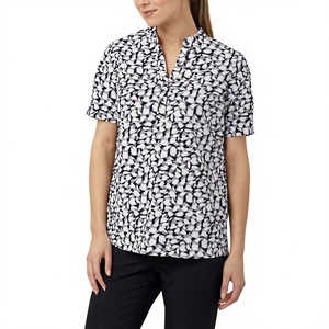 Fashion Summer <b>Beauty</b> Salon Scrub Uniform <b>Tunic</b> 100% Cotton Woven Floral Printed Comfortable Garments <b>for</b> Women - Product Image 5