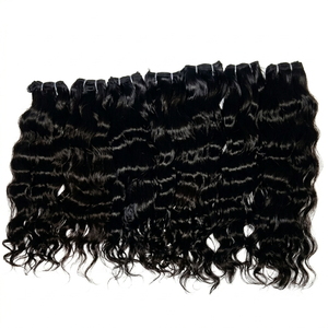 100% cabello humano crudo sin procesar. Extensión de cabello ondulado natural. No se desprende ni enreda el cabello humano Remy. - Product Image 1