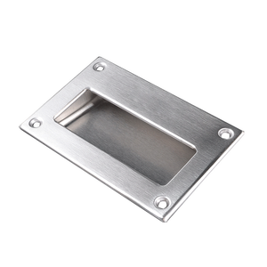 Pegangan pintu geser 3612 gagang tarik jari tersembunyi Oval baja tahan karat - Product Image 6