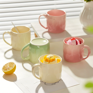Nuevo Diseño Profesional, Taza de Porcelana Reutilizable con Gradiente de Alta Estética, Tema de Desayuno para Parejas, Regalos Empresariales - Product Image 3