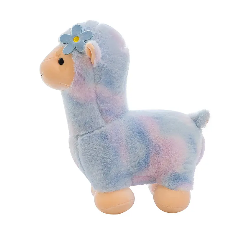 Di alta qualità simpatici fiori colorati Alpaca ragazze e ragazzi giocattoli personalizzati Alpaca peluche peluche peluche di peluche per bambini regali