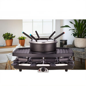 Gril et plaque chauffante d'intérieur sans fumée à <span class=keywords><strong>raclette</strong></span> et à fondue antiadhésive coréenne - Product Image 1