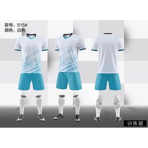 2022 New Style Fußball uniform Günstige Schwarz Weiß Fußball mannschaft Wear Jersey Set für Erwachsene - Product Image 2