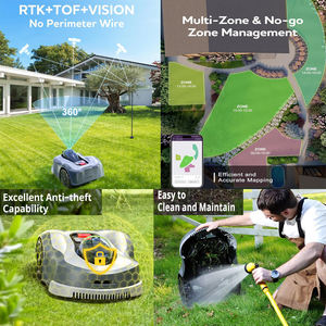 Высокоэффективная умная роботизированная газонокосилка 6000sqm Беспроводная электрическая садовая газонокосилка с проводом по периметру Бесплатная функция - Product Image 4