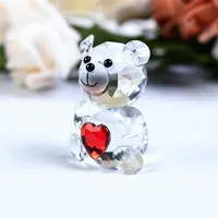 Bella 2019 di vendita caldo piccolo cristallo animali orso antico bella di cristallo di vetro piccolo orso