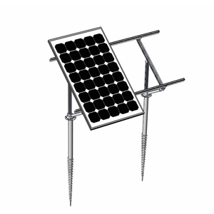 Système de montage au sol unipolaire pour panneau solaire Montage à deux panneaux sur poteau Poteau de montage extérieur - Product Image 6