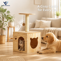 Arbre à chat en bois, condo pour chat, griffoir en sisal, tour pour chat, meubles pour chat d'intérieur, plateforme d'escalade