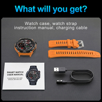 Nuevo Reloj Inteligente WB43 con GPS, Linterna Deportiva, Brújula, Batería de 700 mAh, Resistente al Agua 3ATM, Reloj Inteligente Deportivo para Hombre