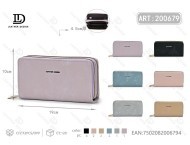 Cartera de mujer con doble cremallera, tamaño grande, material de PU, estilo minimalista - Product Image 1