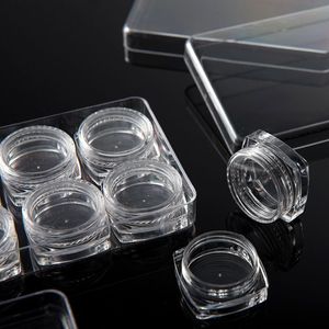 Nail Polish Powder Container Set 2.5g 3g Square <b>Round</b> Plastic Cosmetic Packaging for Makeup Organizers - Product Image 1