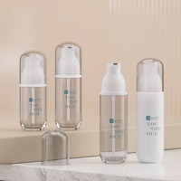 Flacon de lotion corporelle de haute qualité, 150 ml, blanc et transparent, à paroi épaisse et fond rond, flacon cosmétique pour brume de maquillage, 100 ml, 120 ml