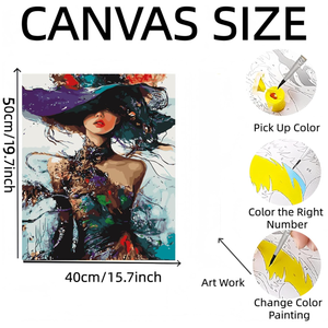Wholesale Black Modern Eco-friendly Portrait DIY Digital Oil Acrylic Paint <strong>Arida</strong> Pigment Canvas Frame Option for Adults Home - Product Image 5