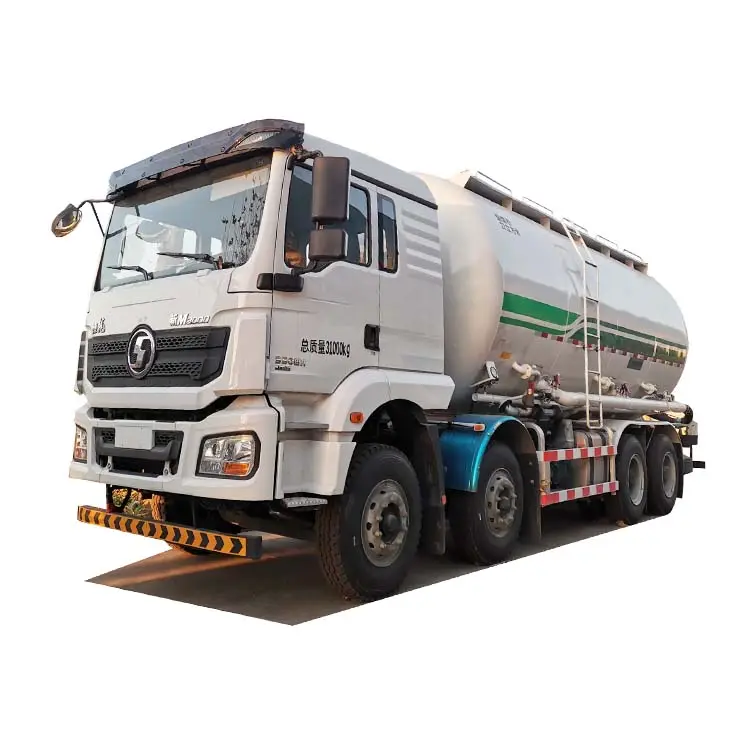 Özelleştirilmiş V tipi 8x4 Shacman toplu çimento taşıma kamyon kuru toz tankı kamyon fabrika fiyat
