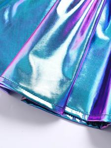 5-16 niñas niños falda metálica brillante A-Line Mini faldas para baile porristas puesta en escena fiesta <span class=keywords><strong>cumpleaños</strong></span> fiesta Ceremonia - Product Image 5