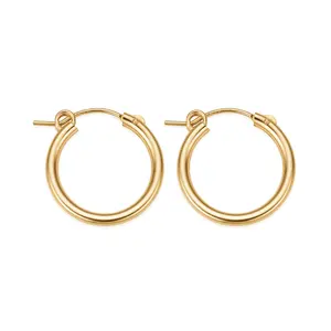GP eurowire hoops 1/20 14k金填充欧洲金属丝箍带开口环箍耳环永久珠宝链耳环批发