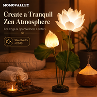 Grande lampe LED dynamique en forme de lotus en fleurs avec effet LED multicolore pour Noël, extérieur, IP65, décoration de chambre d'hôtel, décoration de la maison